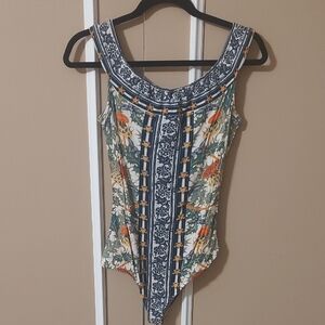 Floral Patterned Bodysuit